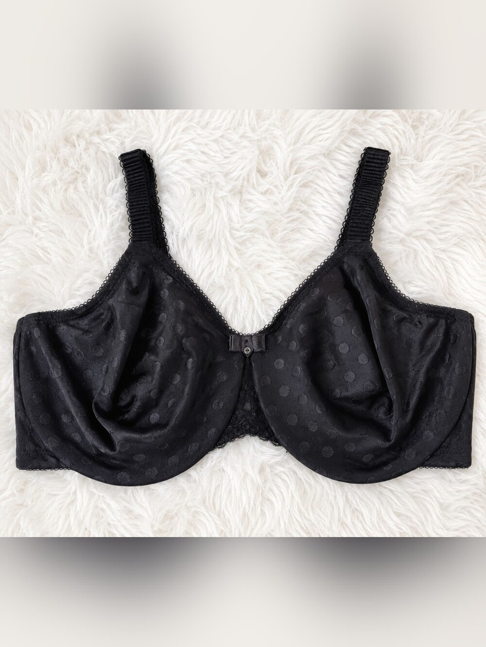 Wacoal Spot On 855285 Black Seamless Underwire Bra 38DD Unlined